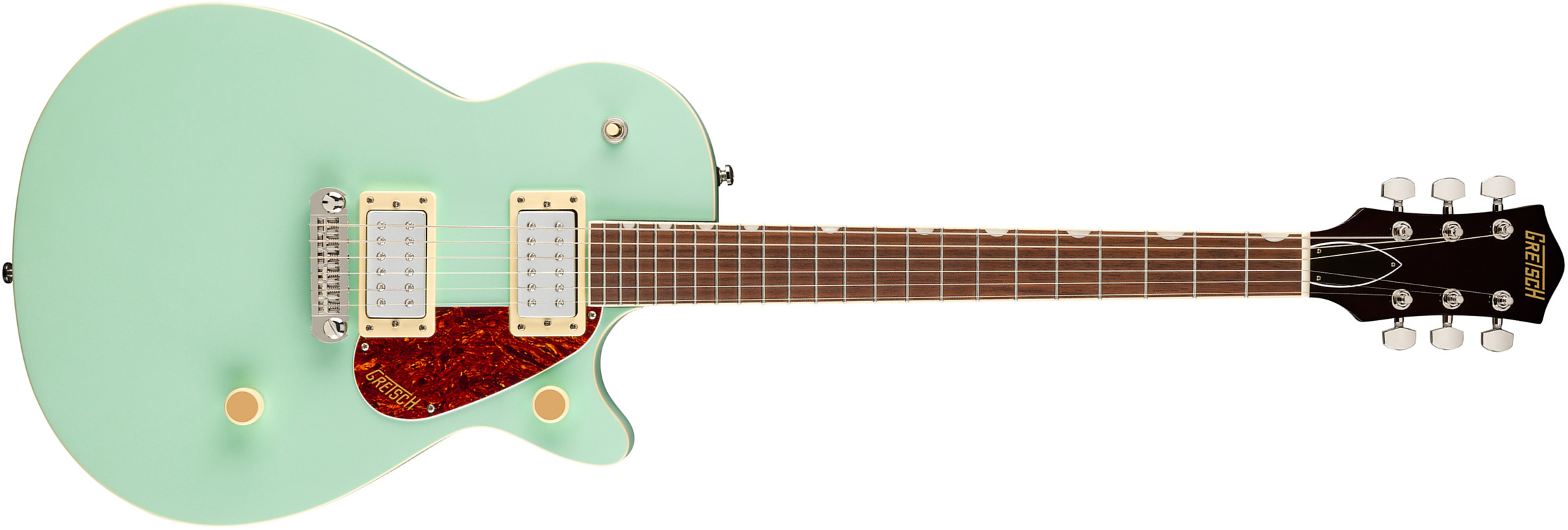 Gretsch Jet Club Sc Wraparound Streamliner 2h Ht Lau - Mint Metallic - Enkel gesneden elektrische gitaar - Main picture