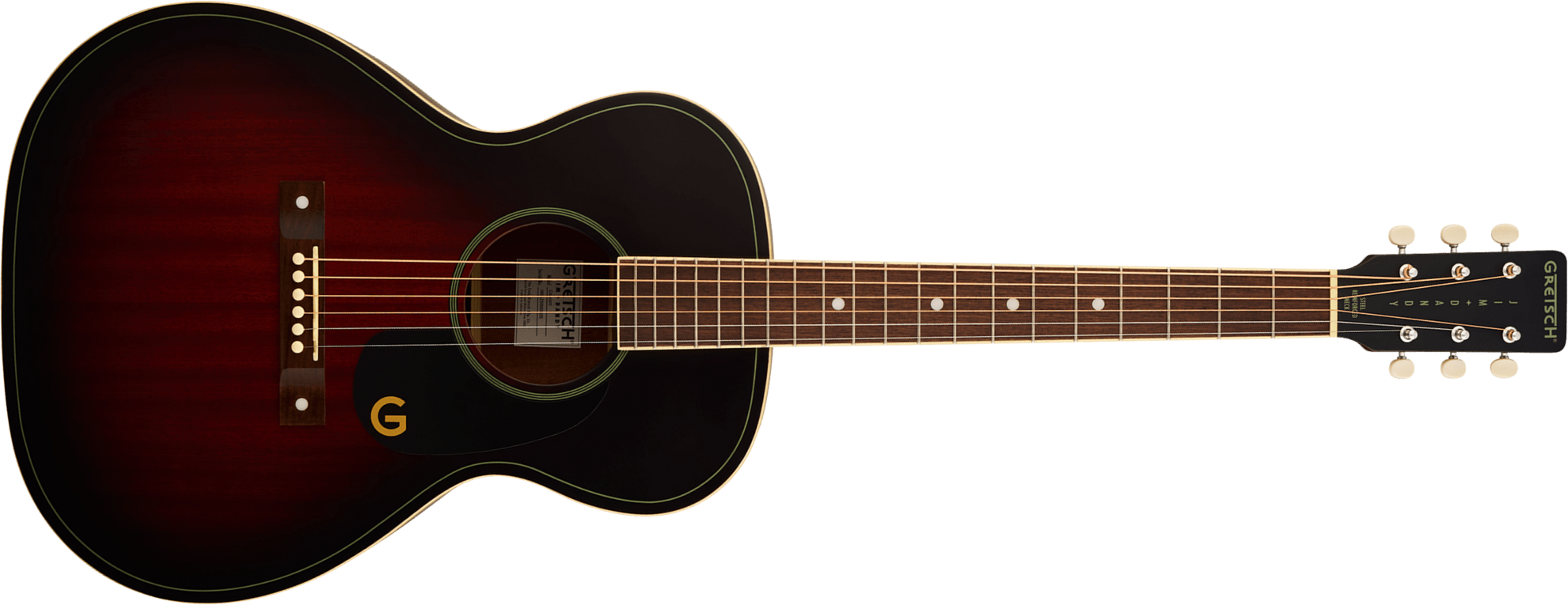 Gretsch Jim Dandy Concert Shsc Tout Tilleul Noy - Deep Cherry Burst - Folk gitaar - Main picture