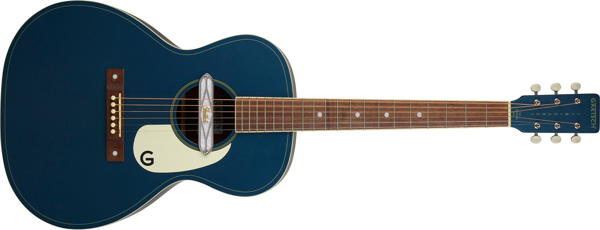 Gretsch Jim Dandy Deltoluxe Ltd Concert Shsc Tout Sapele Noy - Dark Denim - Folk gitaar - Main picture