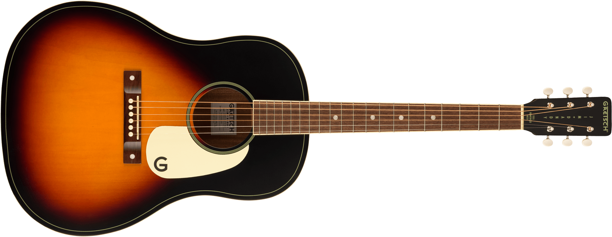 Gretsch Jim Dandy Dreadnought Tout Tilleul Noy - Rex Burst Semi Gloss - Volksgitaar - Main picture