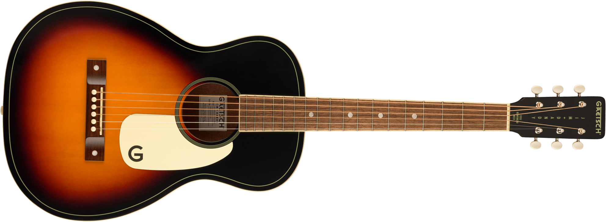 Gretsch Jim Dandy Parlor Tout Tilleul Noy - Rex Burst Semi Gloss - Western reisgitaar - Main picture