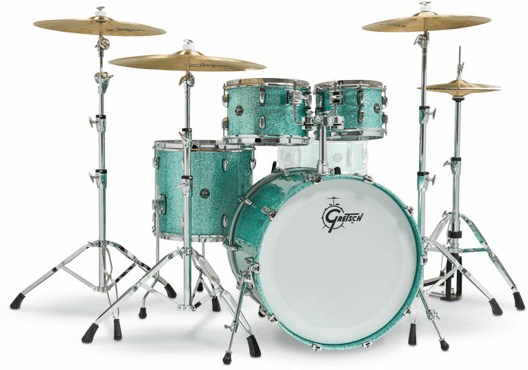 Gretsch Renown Rn2-e8246 Maple 2016 - 4 FÛts - Turquoise Sparkle - Jazz drumstel - Main picture