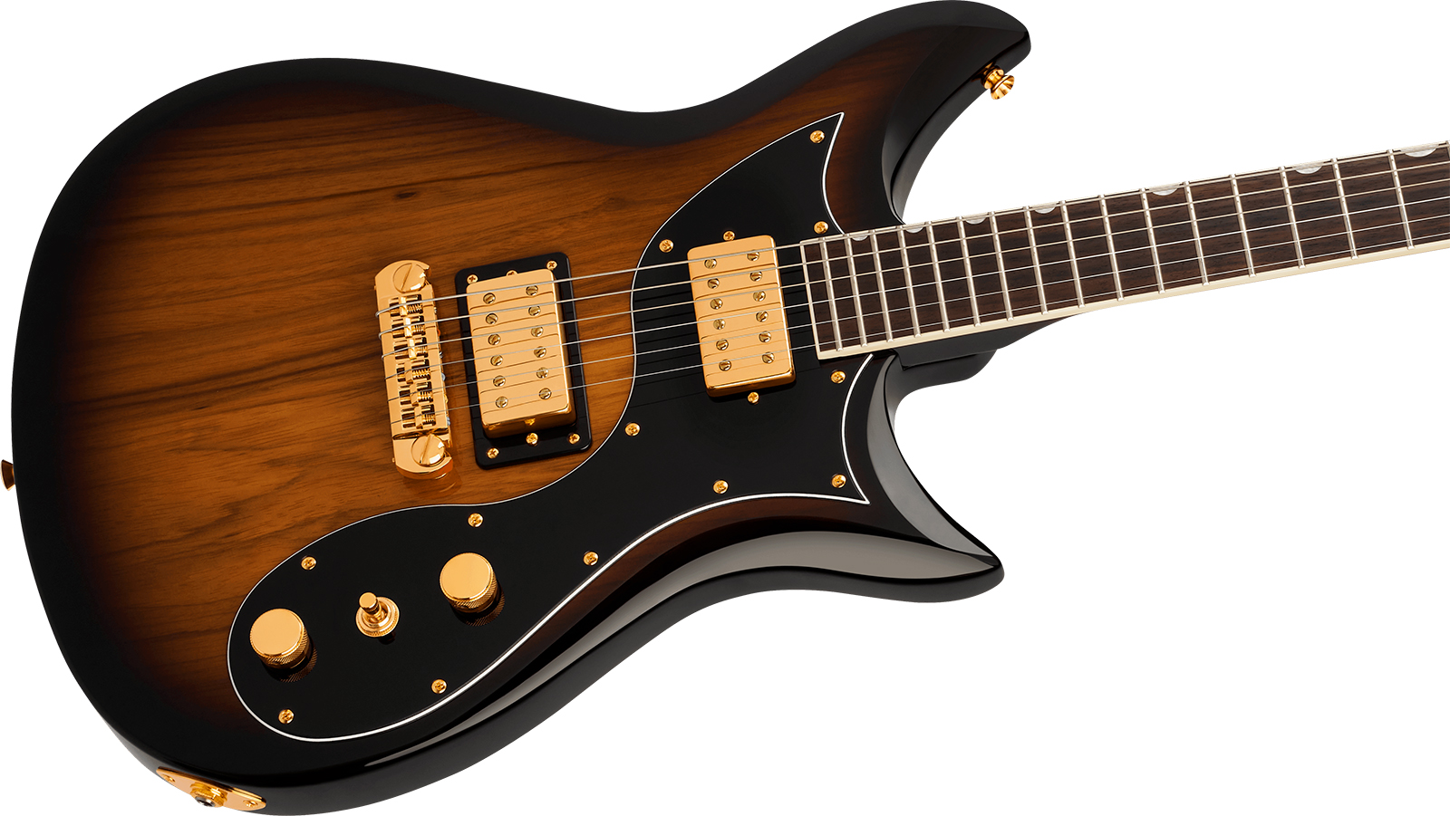 Gretsch Cvt Black Limba Electromatic Ltd Chi 2h Ht Rw - Sunburst - Double cut gitaar - Variation 2