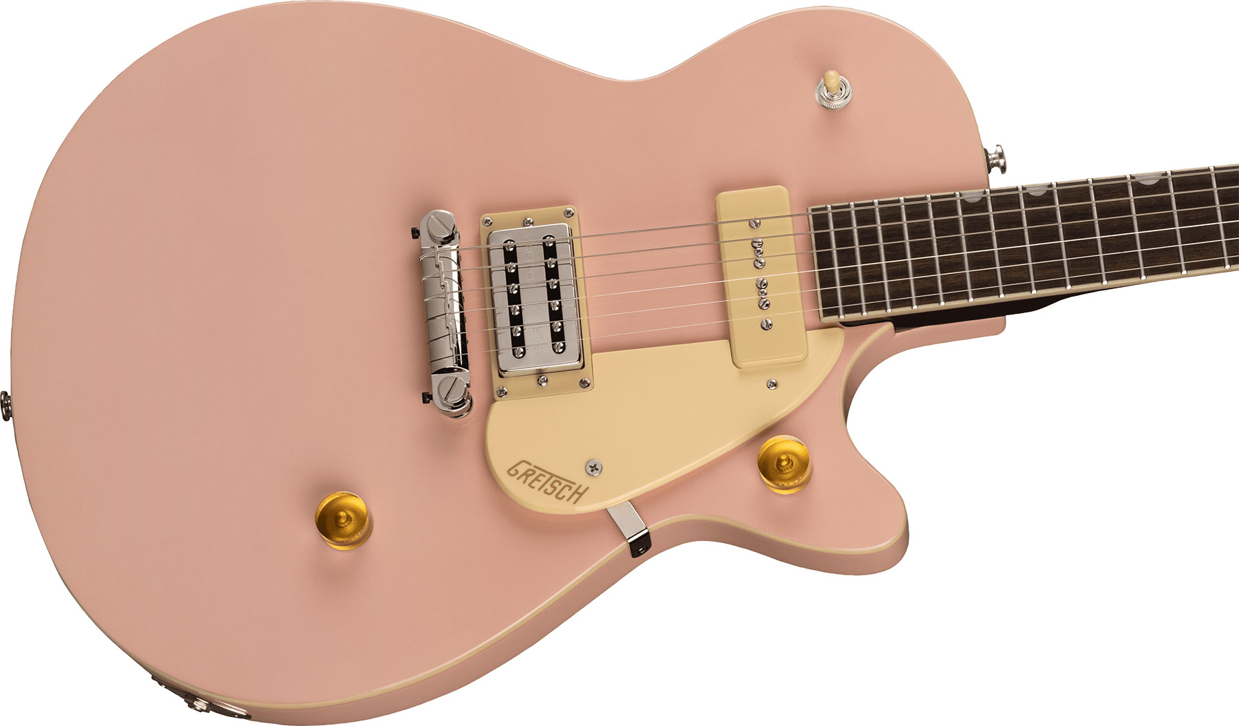 Gretsch G2215-p90 Streamliner Junior Jet Club Hs Ht Lau - Shell Pink - Enkel gesneden elektrische gitaar - Variation 2