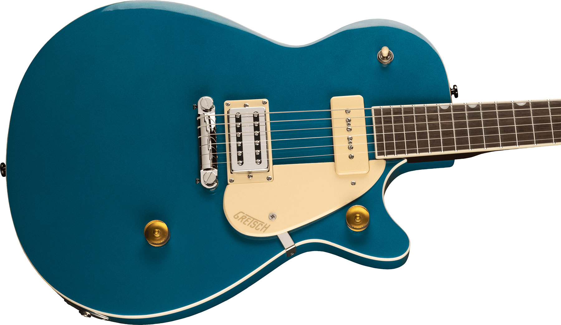 Gretsch G2215-p90 Streamliner Junior Jet Club Hs Ht Lau - Ocean Turquoise - Enkel gesneden elektrische gitaar - Variation 2