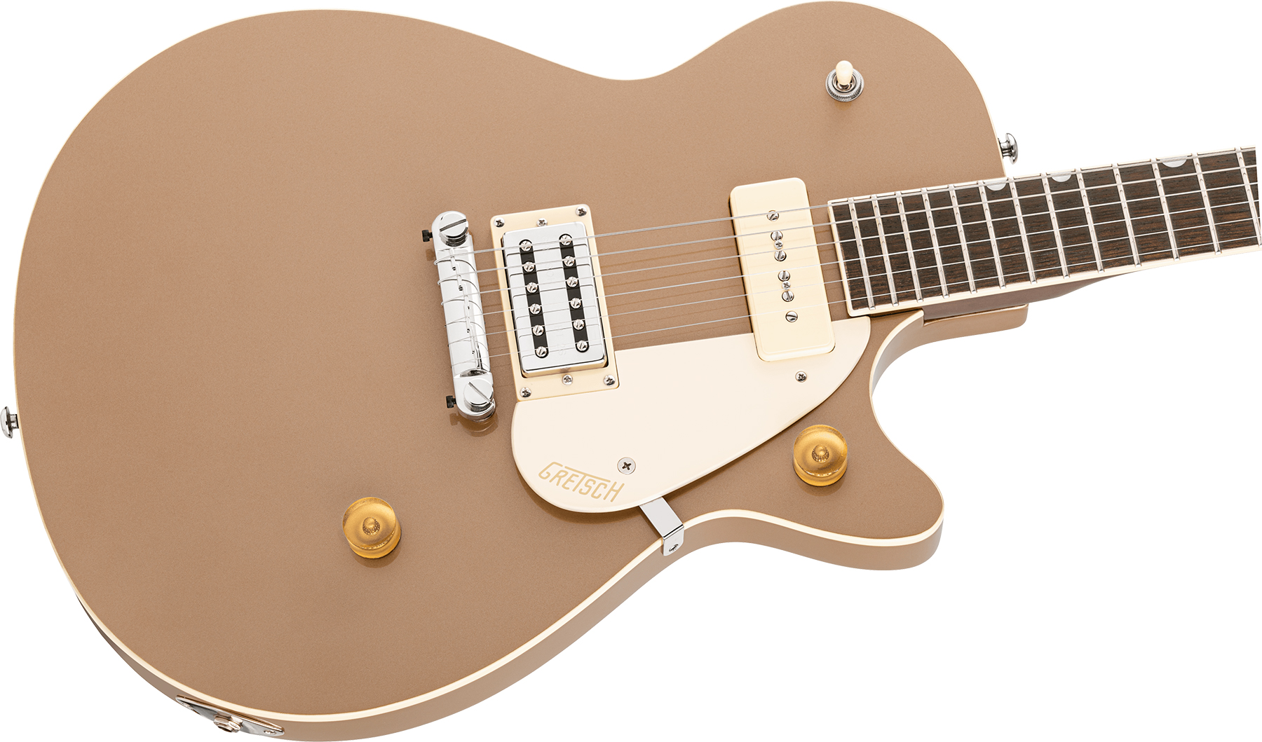 Gretsch G2215-p90 Streamliner Junior Jet Club Hs Ht Lau - Sahara Metallic - Enkel gesneden elektrische gitaar - Variation 2