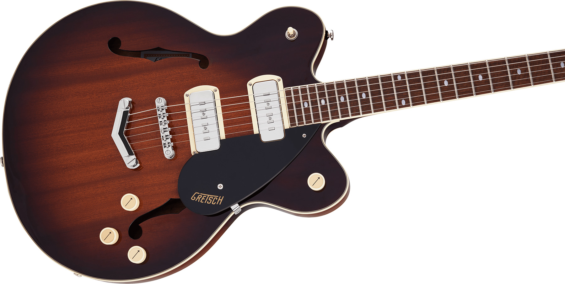 Gretsch G2622-p90 Streamliner Center Block Dc V-stoptail Ss Trem Lau - Havana Burst - Semi hollow elektriche gitaar - Variation 2
