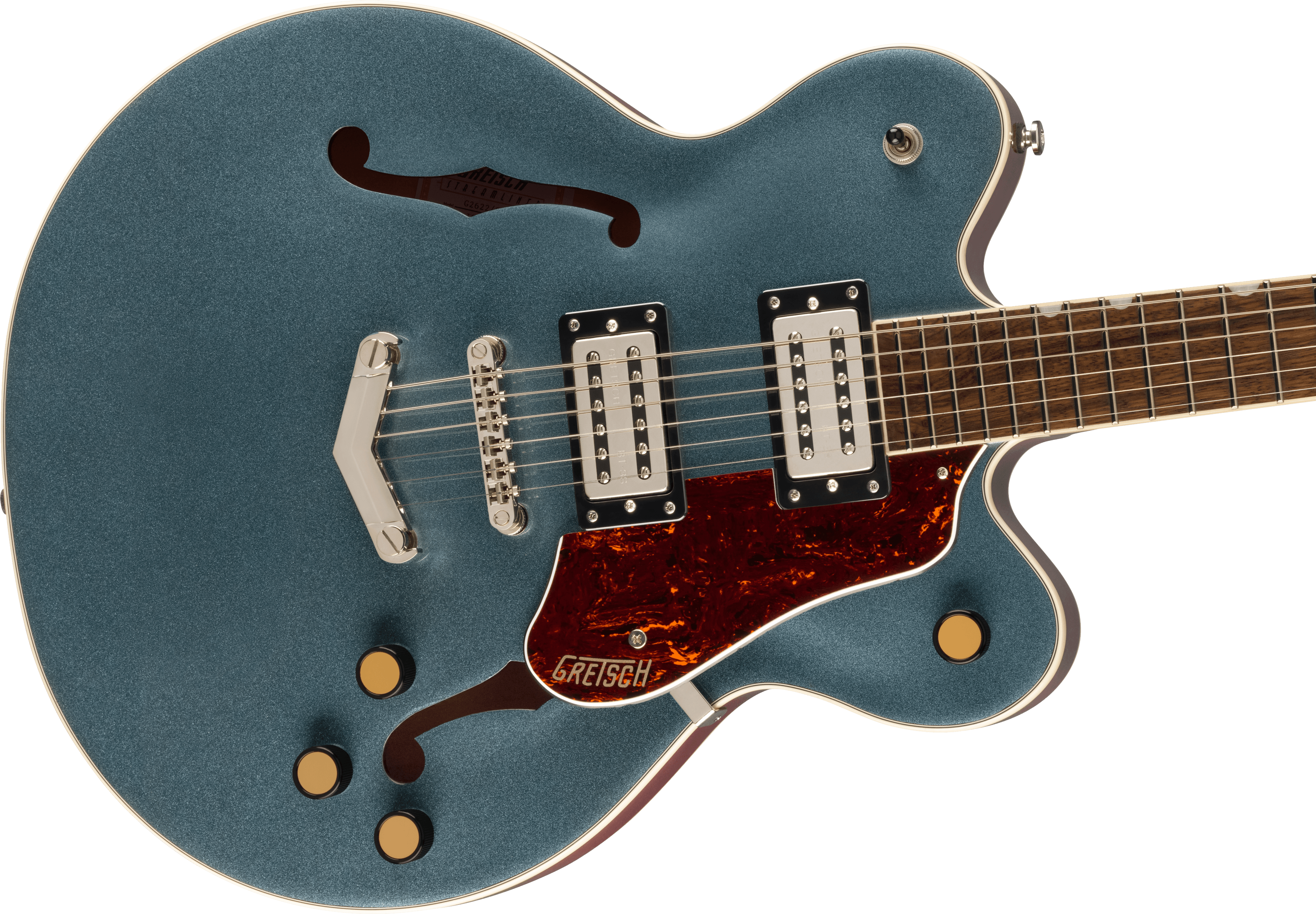 Gretsch G2622 Streamliner Center Block Dc V-stoptail 2h Ht Lau - Gunmetal - Guitarra eléctrica de doble corte. - Variation 3