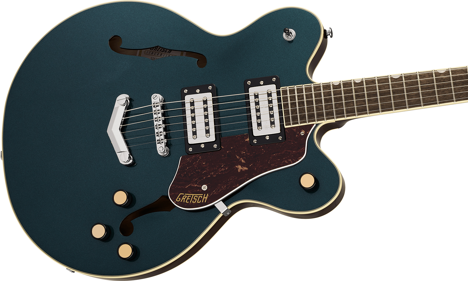 Gretsch G2622 V-stoptail Dc Streamliner Center Block 2h Ht Lau - Midnight Sapphire - Semi hollow elektriche gitaar - Variation 3