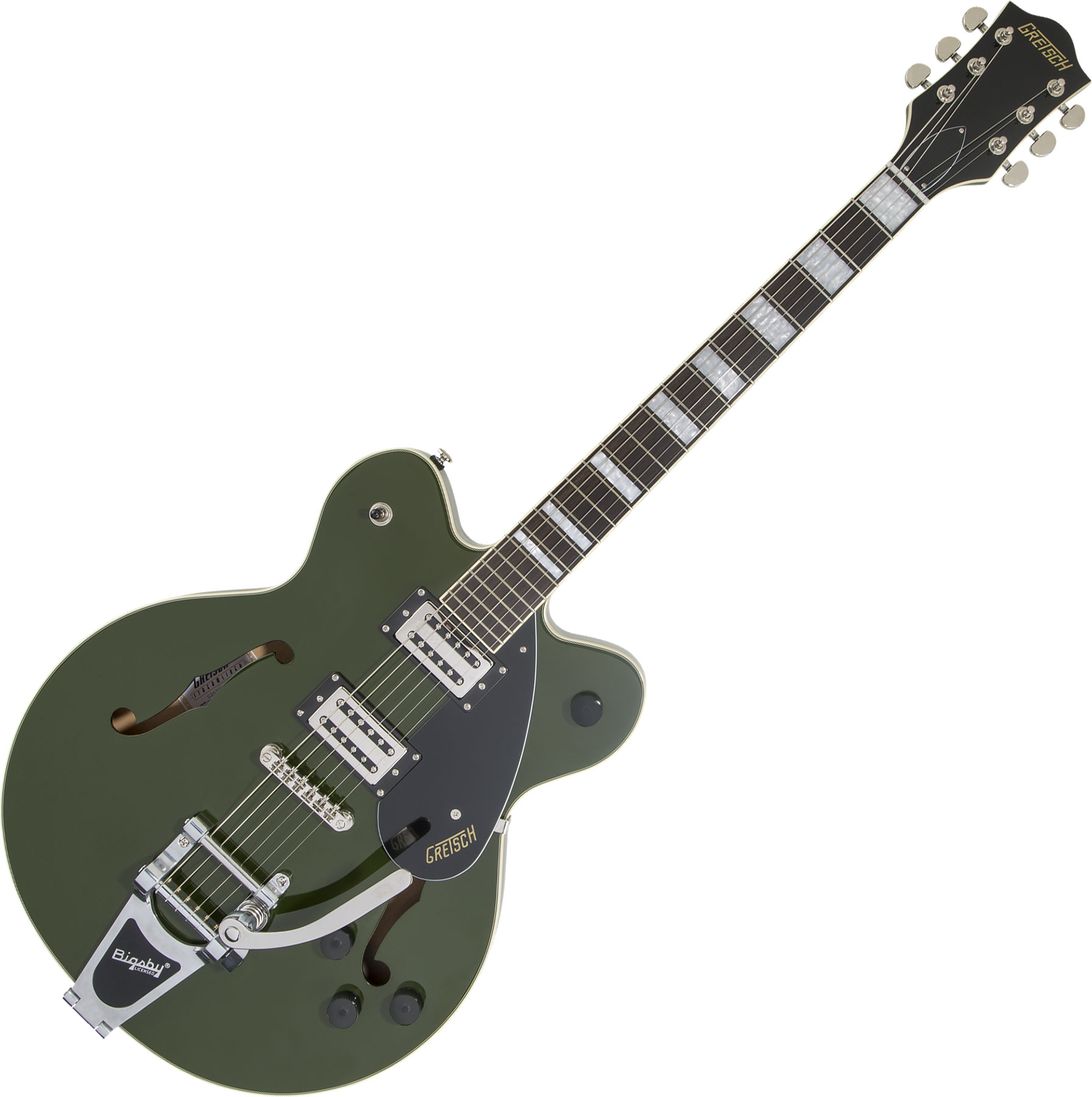 Semi Hollow Elektriche Gitaar Gretsch G2622t Streamliner Center Block Jr With Bigsby Torino Green Groen