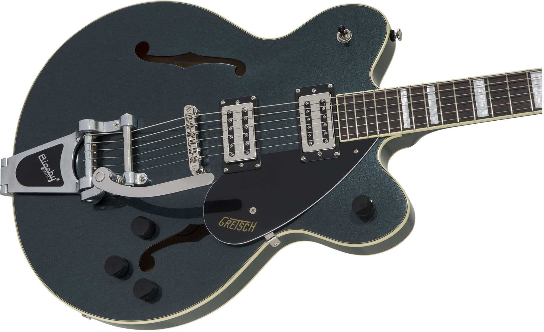 Gretsch G2622t Streamliner Center Block Bigsby Hh Trem Lau - Gunmetal - Semi hollow elektriche gitaar - Variation 2