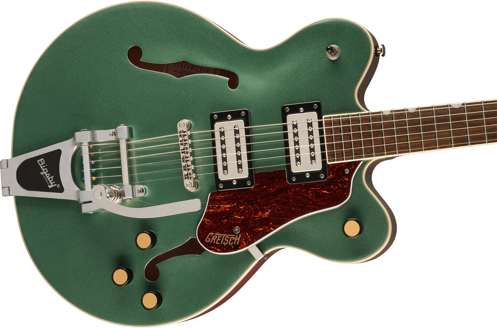 Gretsch G2622t Streamliner Center Block Dc Bigsby 2h Trem Lau - Steel Olive - Semi hollow elektriche gitaar - Variation 2