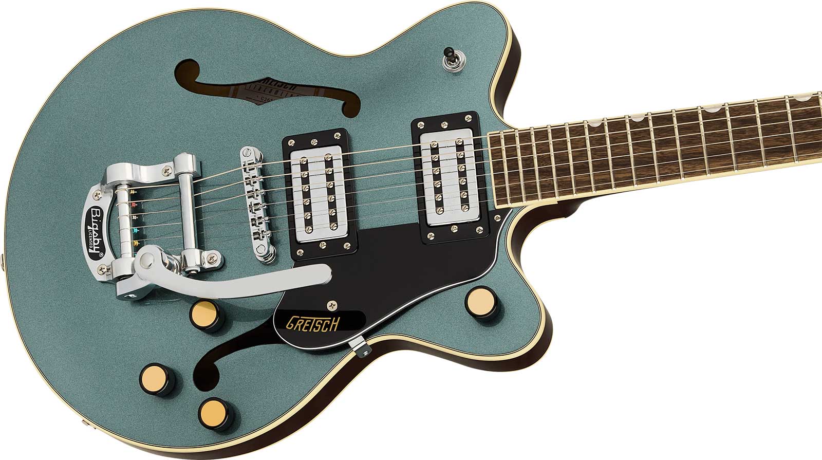 Gretsch G2655t Center Block Jr Dc Bigsby Streamliner 2h Trem Lau - Gunmetal - Double cut gitaar - Variation 2