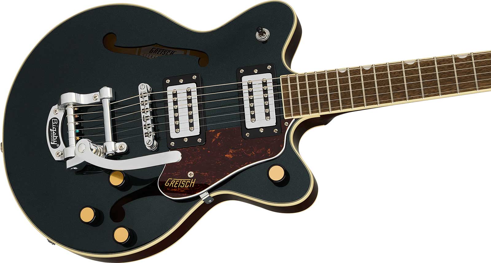 Gretsch G2655t Center Block Jr Dc Bigsby Streamliner 2h Trem Lau - Cadillac Green - Double cut gitaar - Variation 2