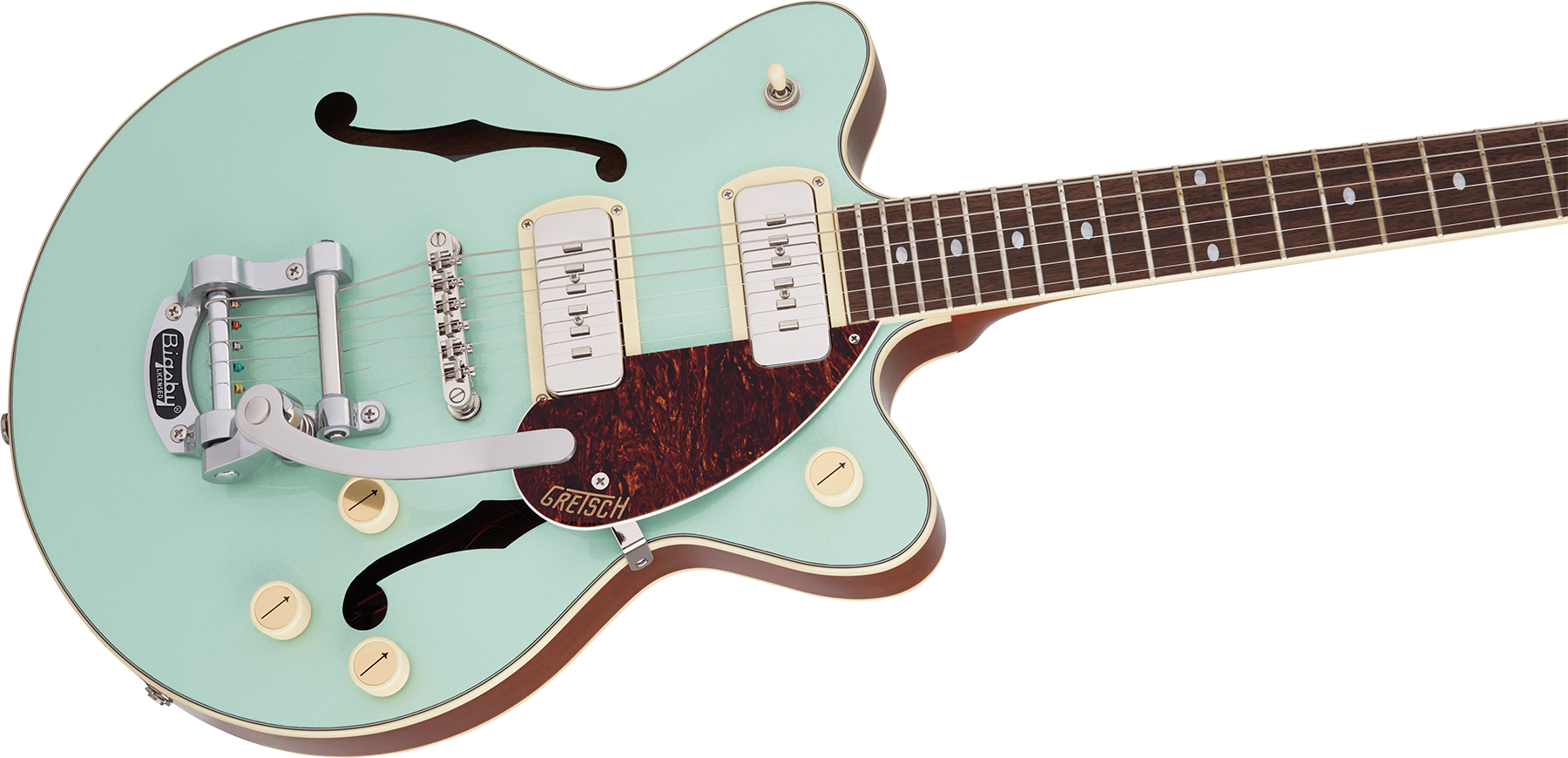 Gretsch G2655t-p90 Streamliner Center Block Jr Bigsby Ss Trem Lau - Mint Metallic - Semi hollow elektriche gitaar - Variation 2