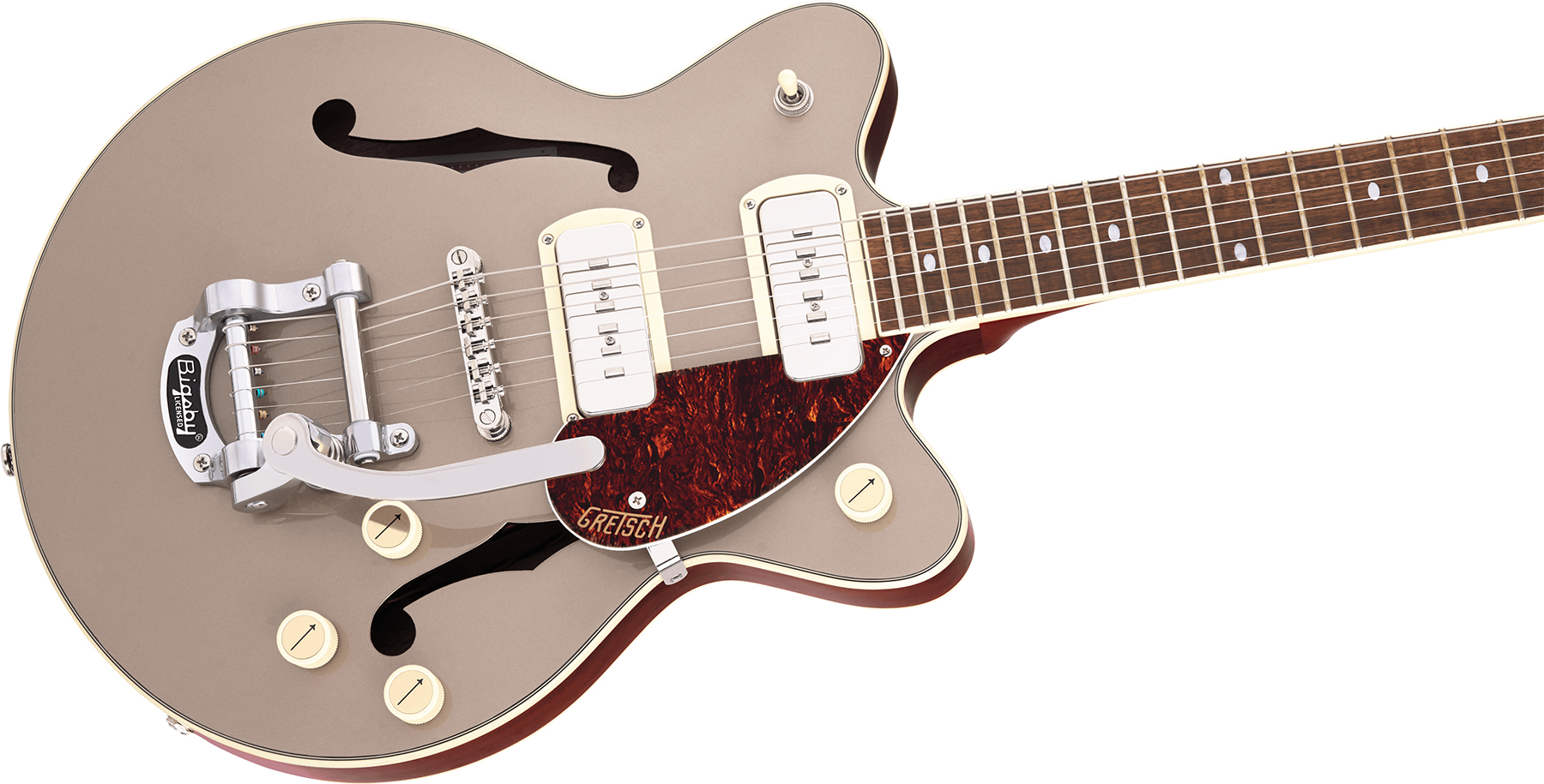 Gretsch G2655t-p90 Streamliner Center Block Jr Dc Bigsby Ss Trem Lau - Semi hollow elektriche gitaar - Variation 2