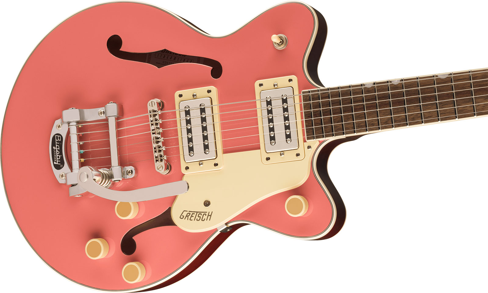 Gretsch G2655t Streamliner Center Block Jr Dc Bigsby 2h Trem Lau - Coral - Guitarra eléctrica de doble corte. - Variation 2