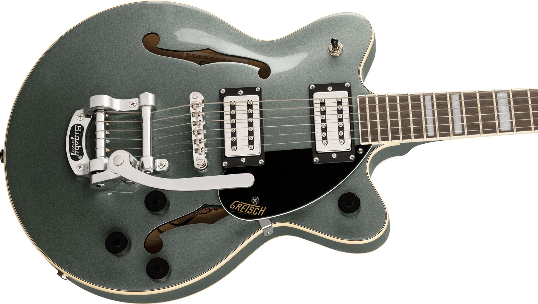 Gretsch G2655t Streamliner Center Block Jr Dc Bigsby Hh Trem Lau - Stirling Green - Guitarra eléctrica de doble corte. - Variation 2