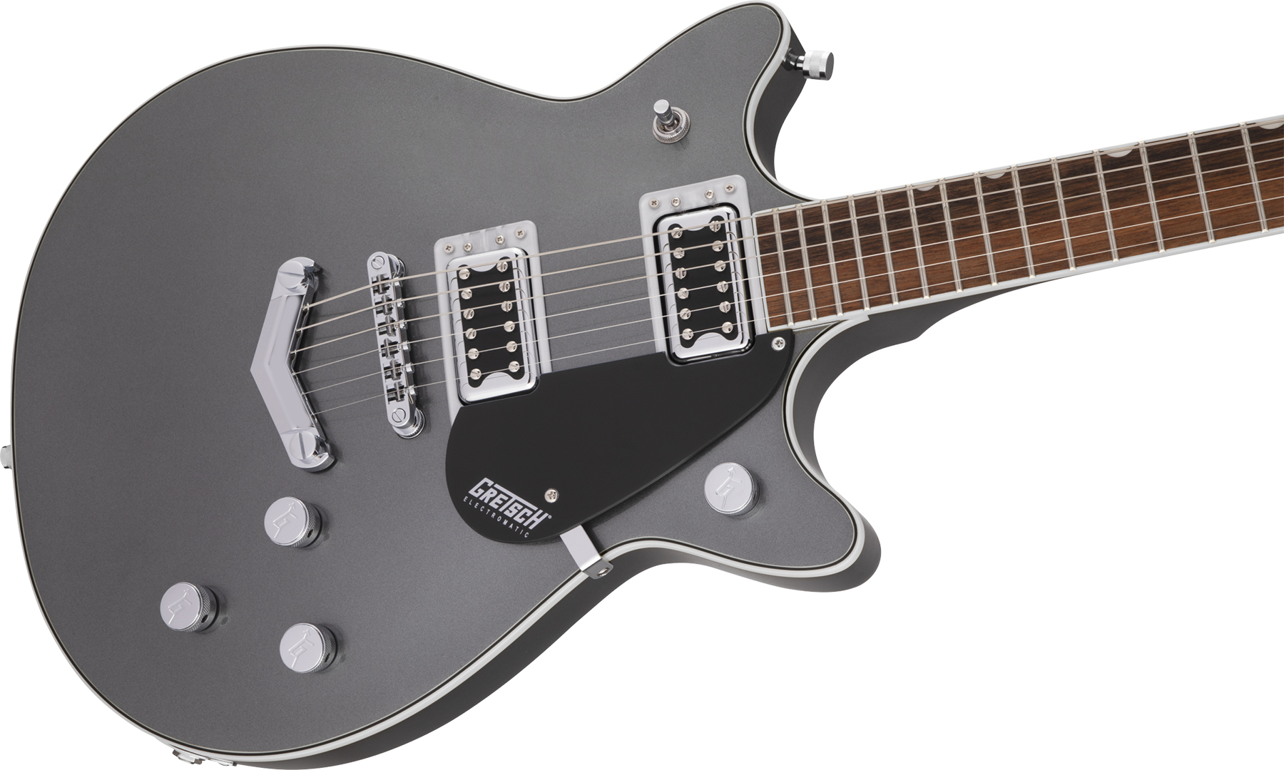 Gretsch G5222 Electromatic Double Jet Bt V-stoptail Hh Ht Lau - London Grey - Guitarra eléctrica de doble corte. - Variation 2