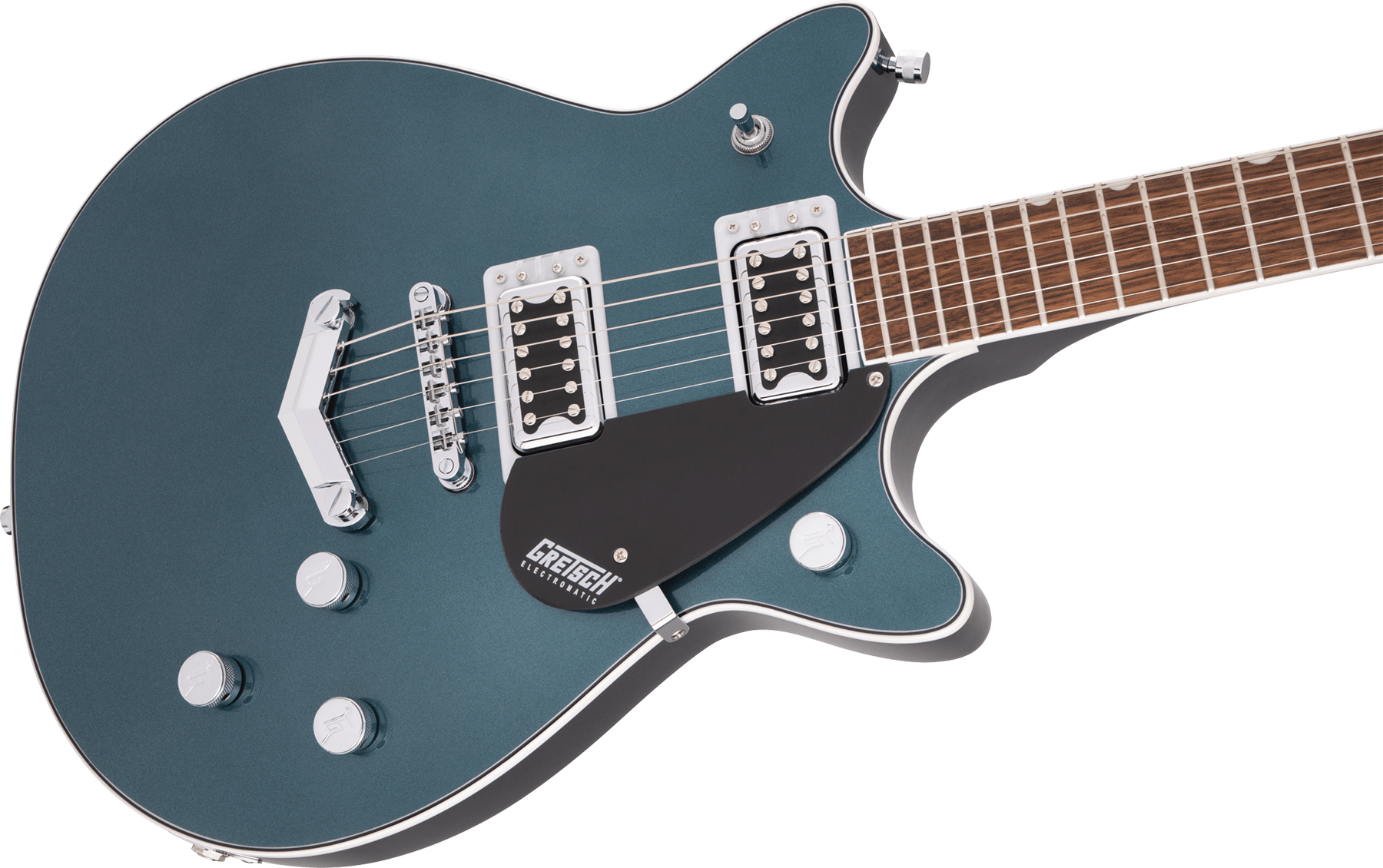 Gretsch G5222 Electromatic Double Jet Bt V-stoptail Hh Ht Lau - Jade Grey Metallic - Guitarra eléctrica de doble corte. - Variation 2