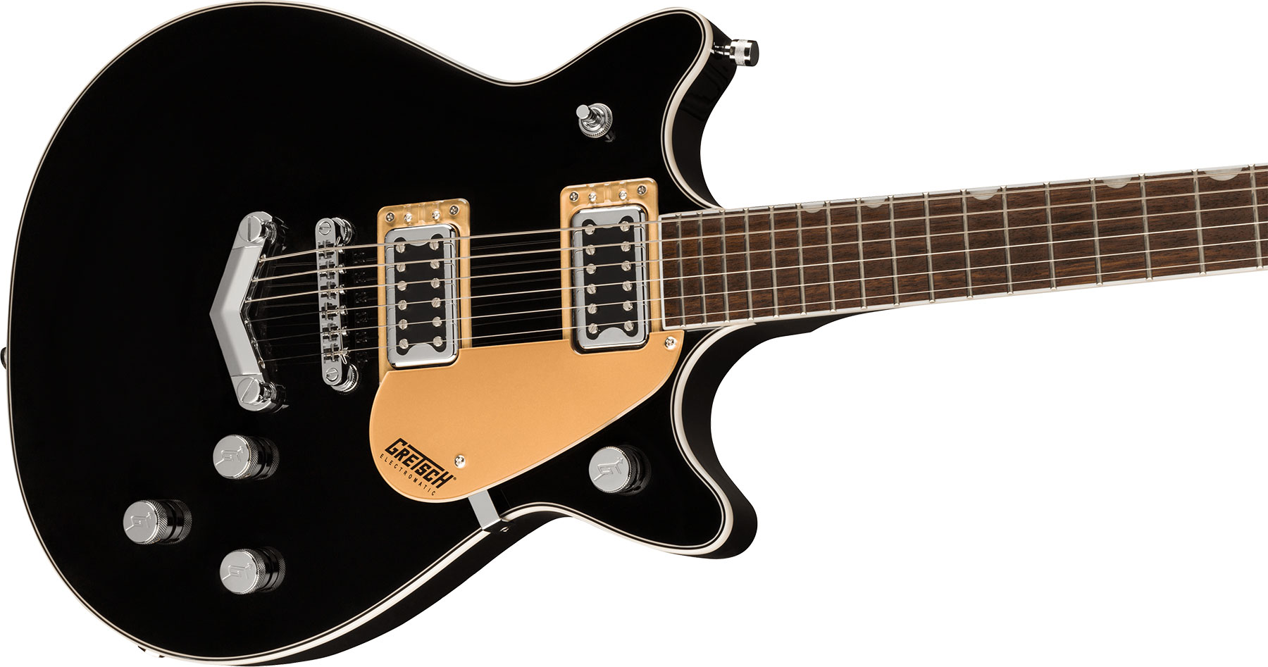 Gretsch G5222 Electromatic Double Jet Bt V-stoptail Hh Ht Lau - Black - Guitarra eléctrica de doble corte. - Variation 2
