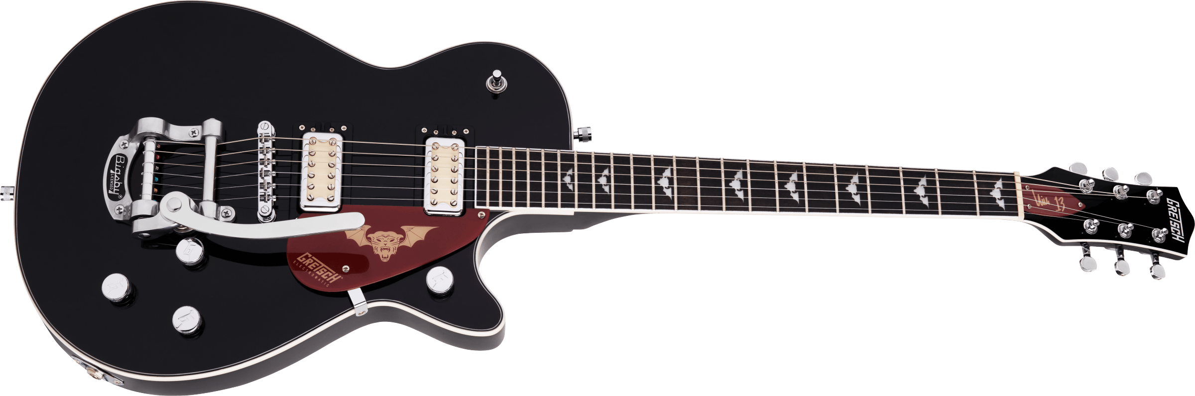 Gretsch G5230t Electromatic Jet Nick 13 Signature Bigsby Hh Trem Lau - Black - Enkel gesneden elektrische gitaar - Variation 2