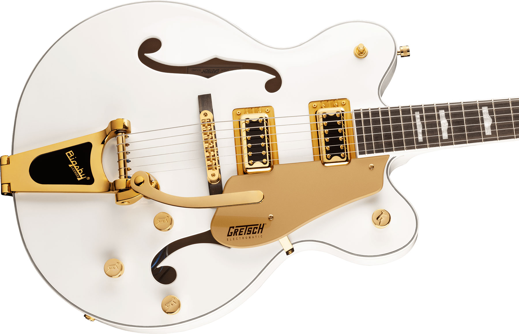 Gretsch G5422tg Electromatic Classic Hollow Body Dc Bigsby Hh Lau - Snowcrest White - Semi hollow elektriche gitaar - Variation 2