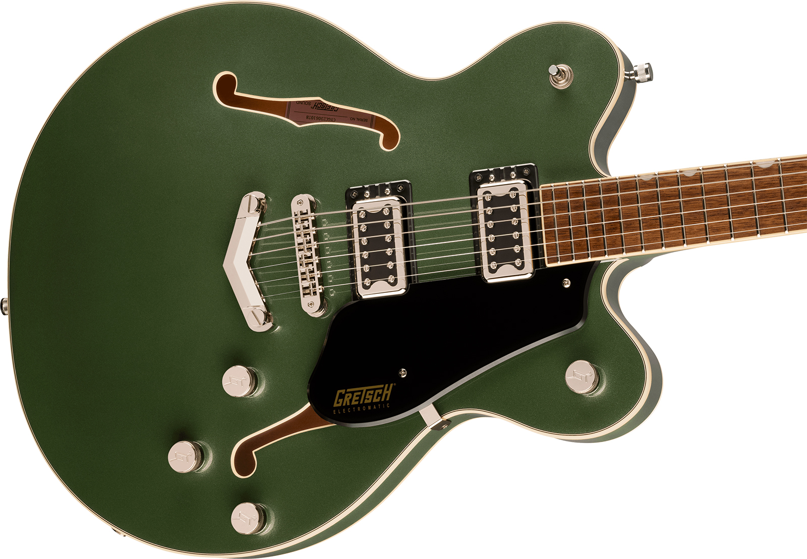 Gretsch G5622 Center Bloc Double Cut V-stoptail Electromatic 2h Ht Lau - Olive Metallic - Semi hollow elektriche gitaar - Variation 2