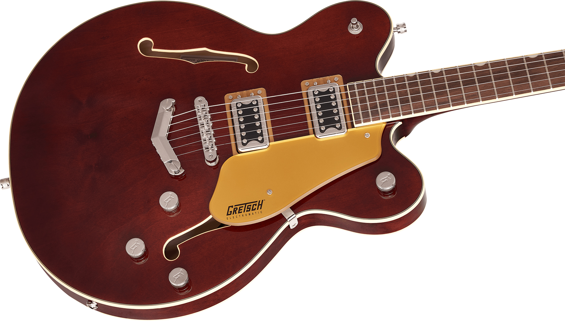 Gretsch G5622 Center Bloc Double Cut V-stoptail Electromatic Hh Ht Lau - Aged Walnut - Semi hollow elektriche gitaar - Variation 2