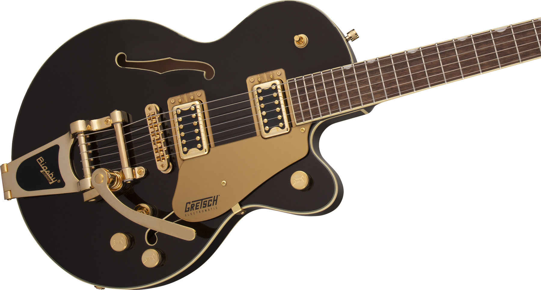 Gretsch G5655tg Electromatic Center Block Jr. Bigsby 2h Trem Lau - Black Gold - Semi hollow elektriche gitaar - Variation 2