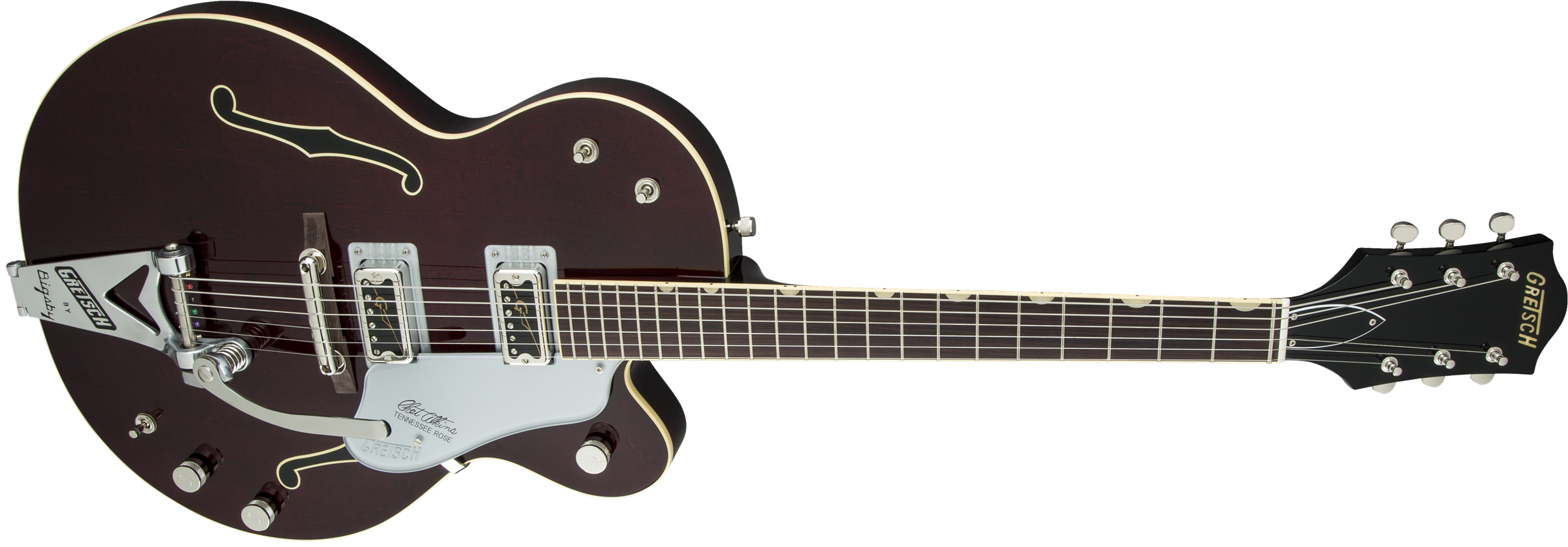 Gretsch G6119t-62vs Chet Atkins Tennessee Rose 2h Trem Rw - Dark Cherry Stain - Semi hollow elektriche gitaar - Variation 2