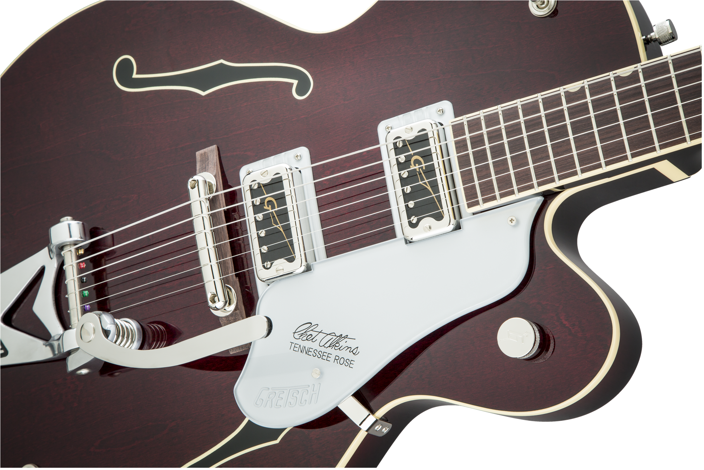 Gretsch G6119t-62vs Chet Atkins Tennessee Rose 2h Trem Rw - Dark Cherry Stain - Semi hollow elektriche gitaar - Variation 3