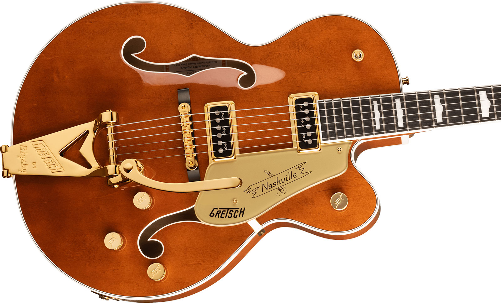 Gretsch G6120tg-ds Players Edition Nashville Pro Jap Bigsby Eb - Roundup Orange - Semi hollow elektriche gitaar - Variation 2