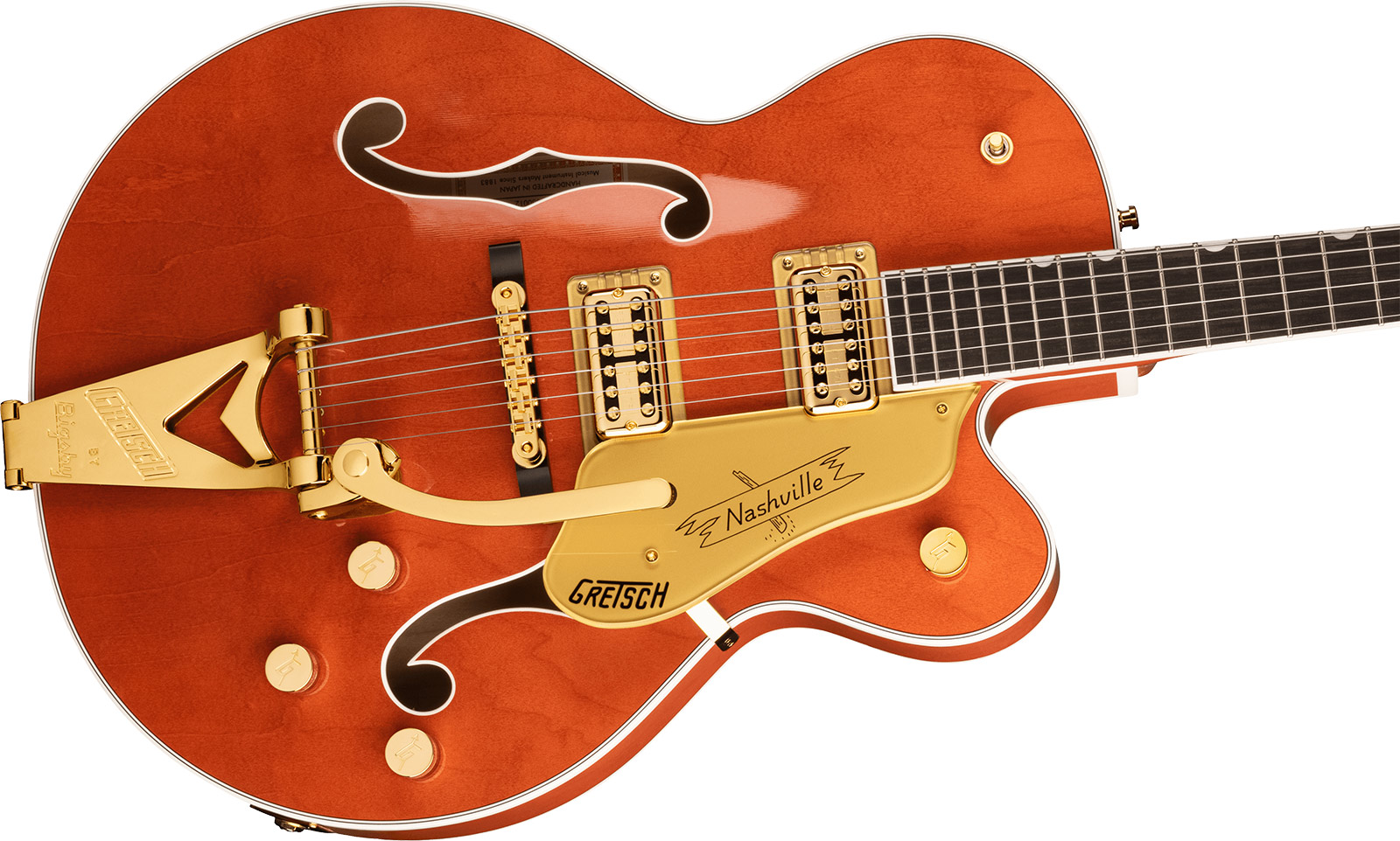 Gretsch G6120tg Players Edition Nashville Pro Jap Bigsby Eb - Orange Stain - Hollow bodytock elektrische gitaar - Variation 2