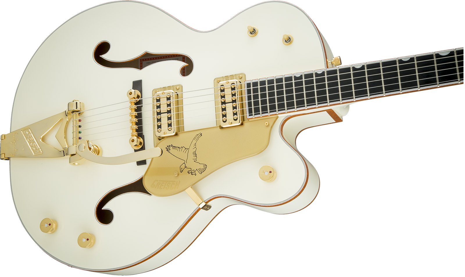 Gretsch G6136t-59 Falcon Vintage Select Edition Hollow Body Pro Jap  2h Tv Jones Trem Eb - Vintage White - Hollow bodytock elektrische gitaar - Variat