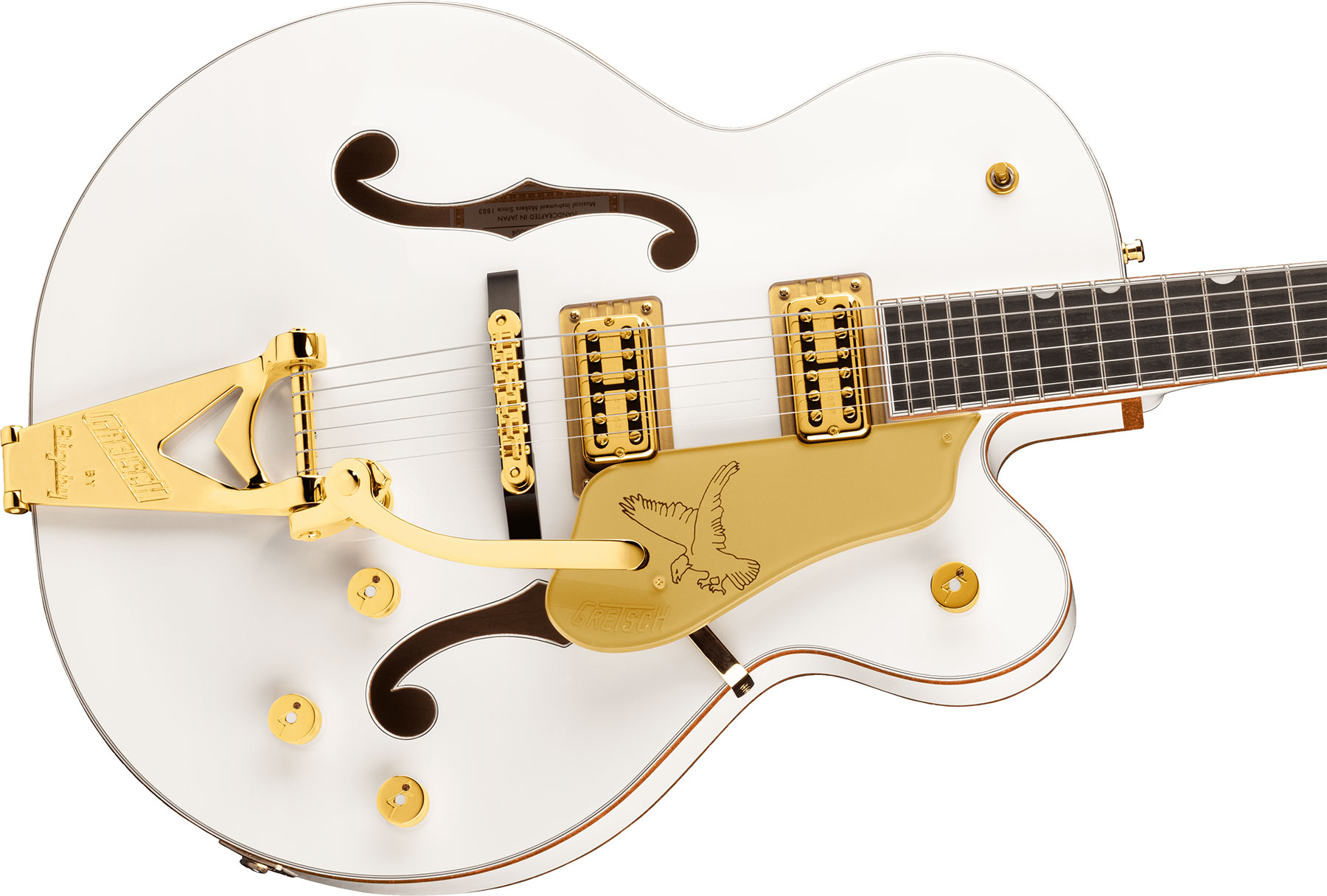 Gretsch G6136tg Players Edition Falcon Hollow Body Pro Jap Hh Trem Eb - White - Hollow bodytock elektrische gitaar - Variation 2