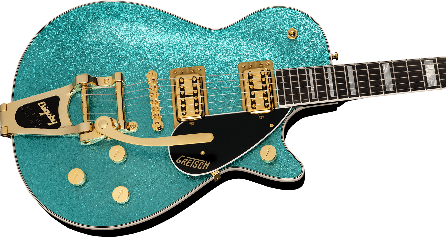 Gretsch G6229tg Jet Bt Players Edition Pro Jap 2h Trem Bigsby Rw - Ocean Turquoise Sparkle - Enkel gesneden elektrische gitaar - Variation 2