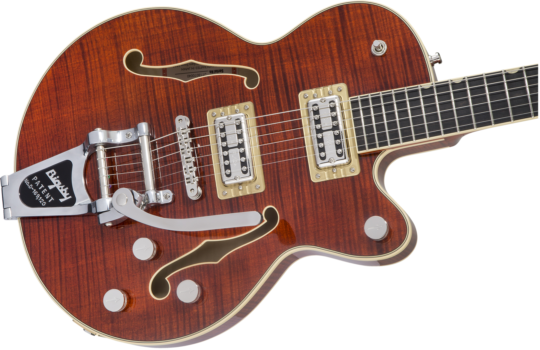 Gretsch G6659tfm Broadkaster Jr Center Bloc Players Edition Nashville Professional Japon Bigsby Eb - Bourbon Stain - Semi hollow elektriche gitaar - V