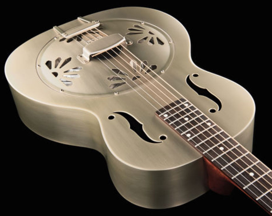 Gretsch G9201 Honey Dipper Round-neck Brass Body Pk - Weathered Pump House Roof - Dobro resonatorgitaar - Variation 2