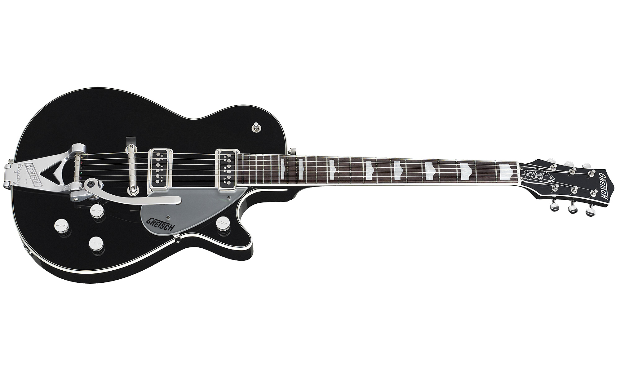 Gretsch George Harrison G6128t-gh Signature Duo Jet - Black - Enkel gesneden elektrische gitaar - Variation 1