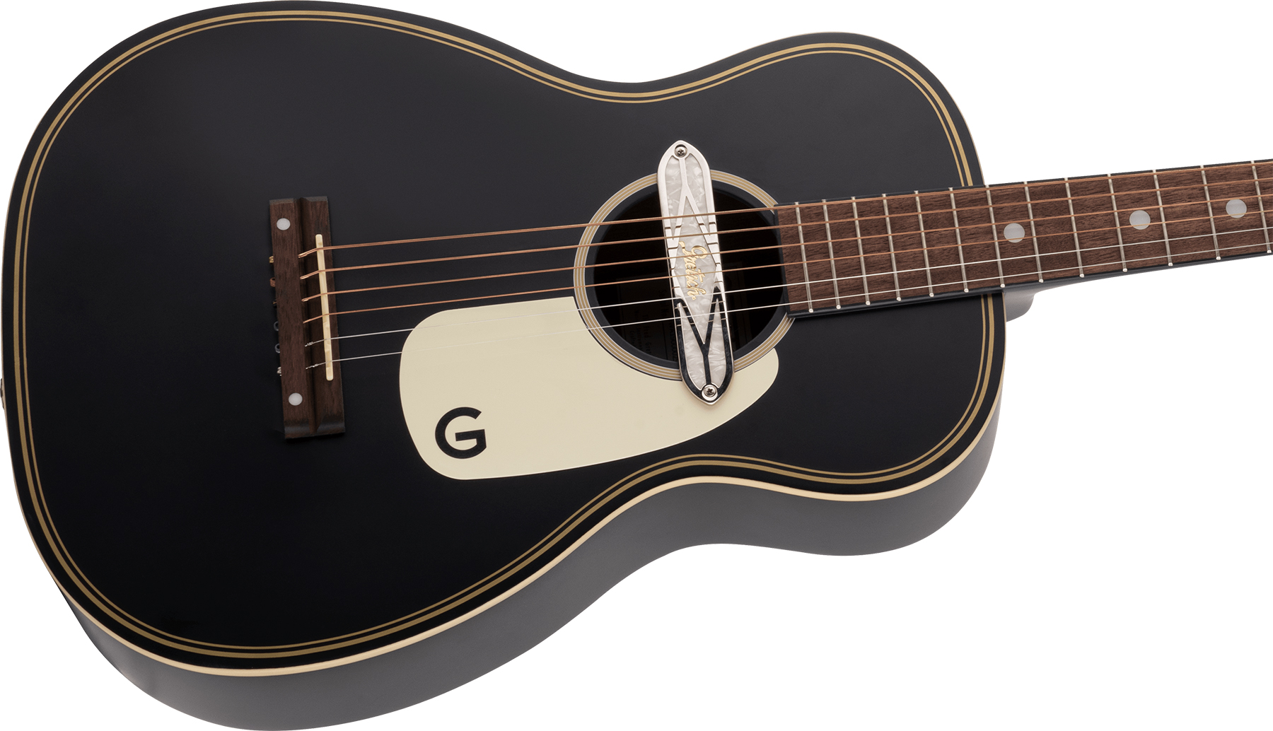 Gretsch Gin Rickey G9520e Deltoluxe Soundhole Pickup Parlor Tout Tilleul Wal - Smokestack Black - Elektro-akoestische gitaar - Variation 2