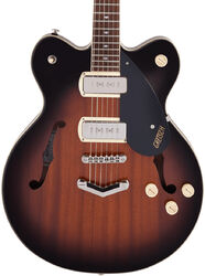 G2622-P90 Streamliner Center Block DC P90 V-Stoptail - Havana Burst
