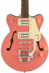 Guitarra eléctrica de doble corte. Gretsch G2655T Streamliner Center Block Jr. Double-Cut with Bigsby - Coral