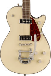 Enkel gesneden elektrische gitaar Gretsch G5210T-P90 Electromatic Jet Two 90 Single-Cut with Bigsby - Vintage white