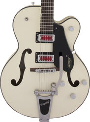 Semi hollow elektriche gitaar Gretsch G5410T Electromatic Rat Rod Hollow Body Bigsby - Matte vintage white