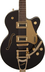 Semi hollow elektriche gitaar Gretsch G5655TG Electromatic Center Block Jr. - Black gold