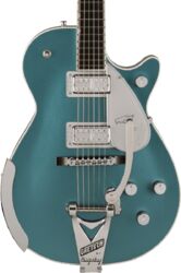 Enkel gesneden elektrische gitaar Gretsch G6134T-140 Ltd Penguin140th Double Platinum Bigsby - Two-tone stone / pure platinum