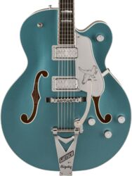 Semi hollow elektriche gitaar Gretsch G6136T-140 Ltd Electromatic Hollow Body 140th Double Platinum Bigsby - Two-tone stone platinum/pure platinum