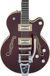 Semi hollow elektriche gitaar Gretsch G6659TFM Players Edition Broadkaster Jr. Professional Japan - Dark cherry stain