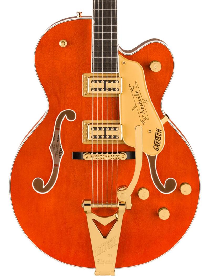 Semi hollow elektriche gitaar Gretsch Professional Nashville Hollow Body Bigsby (Japan) - Orange stain